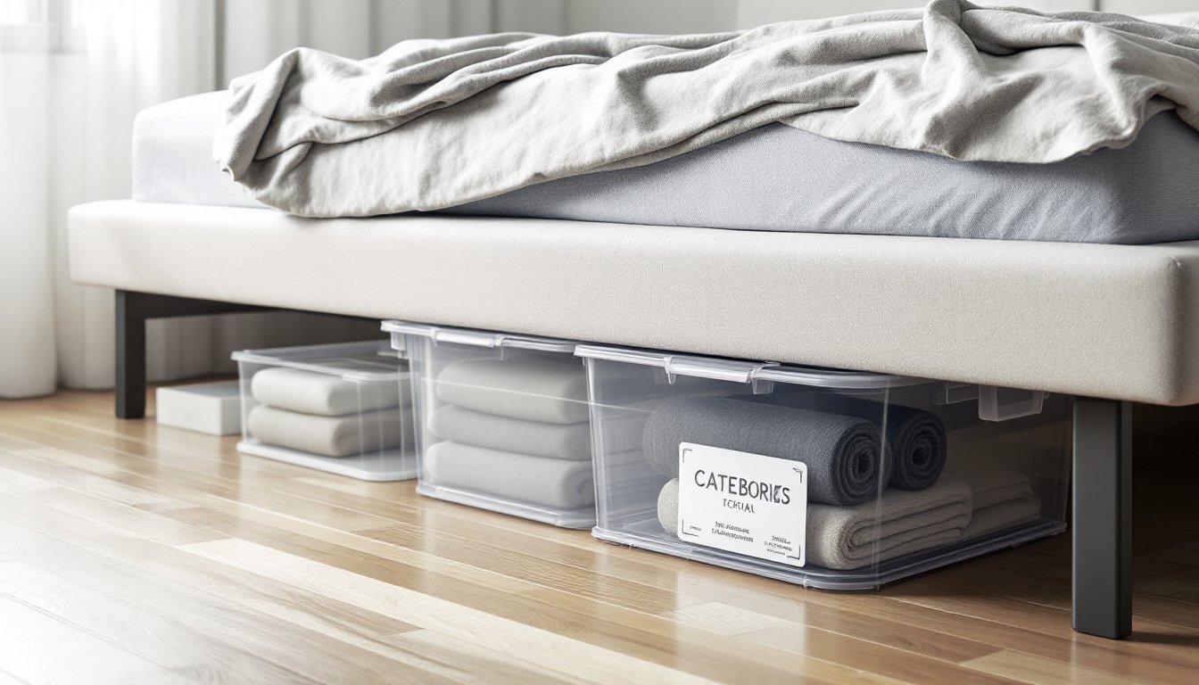 under bed plastic storage bins