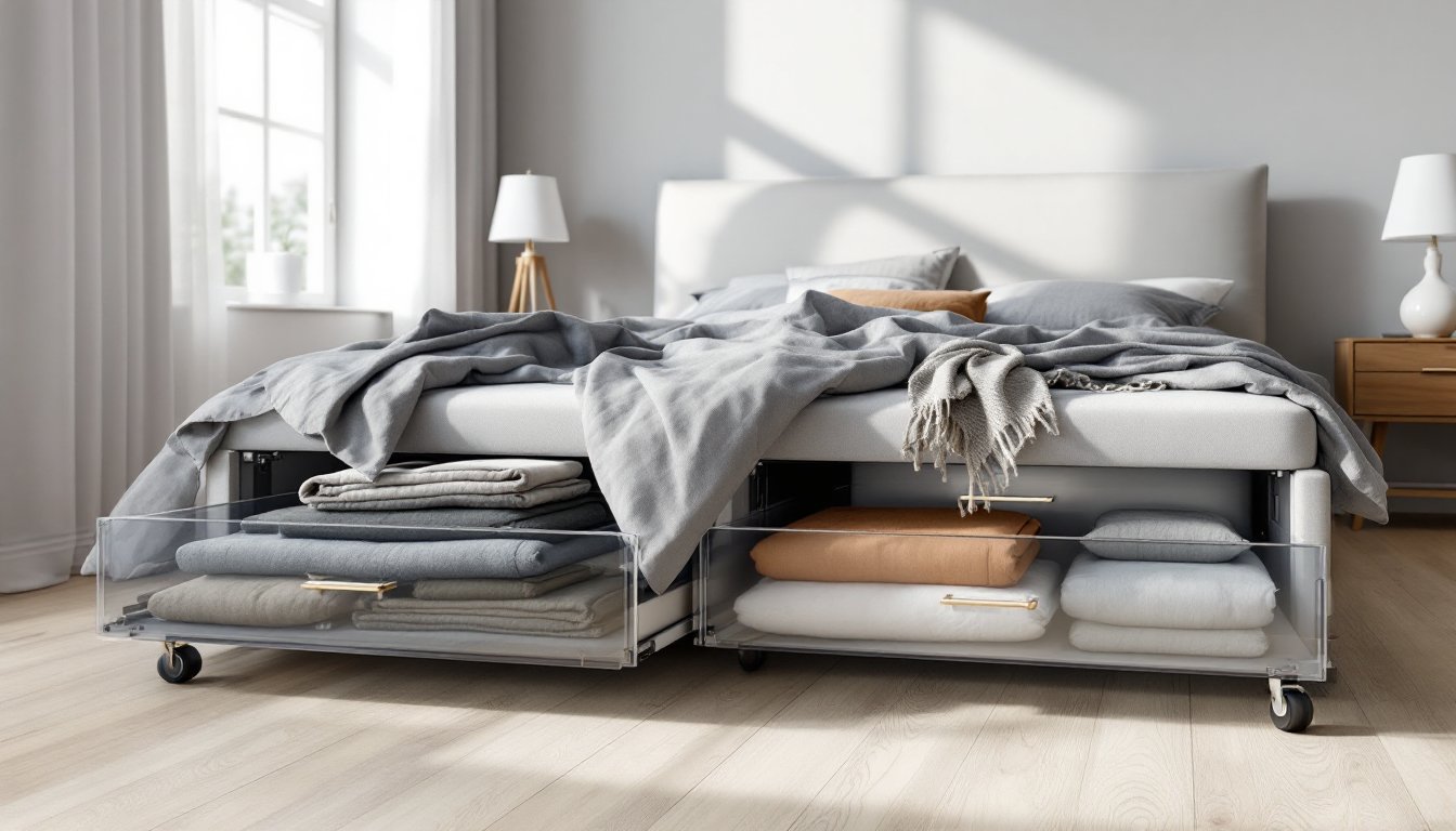 under bed storage with wheels