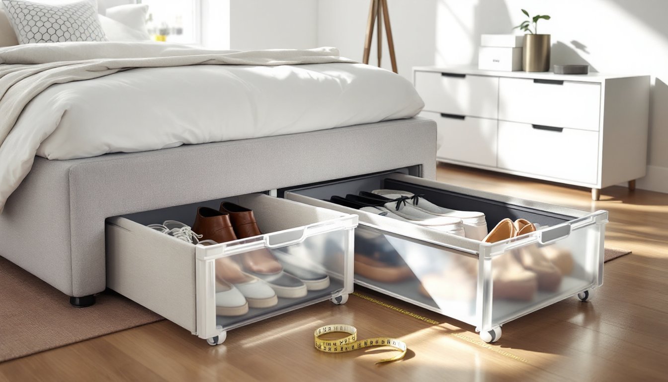 storage shoes under bed