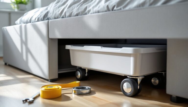 wheels for under bed storage
