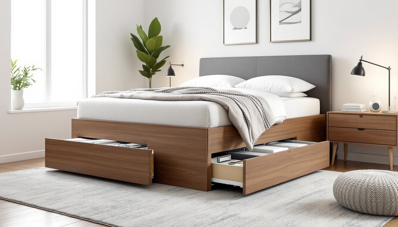 full bed with under storage