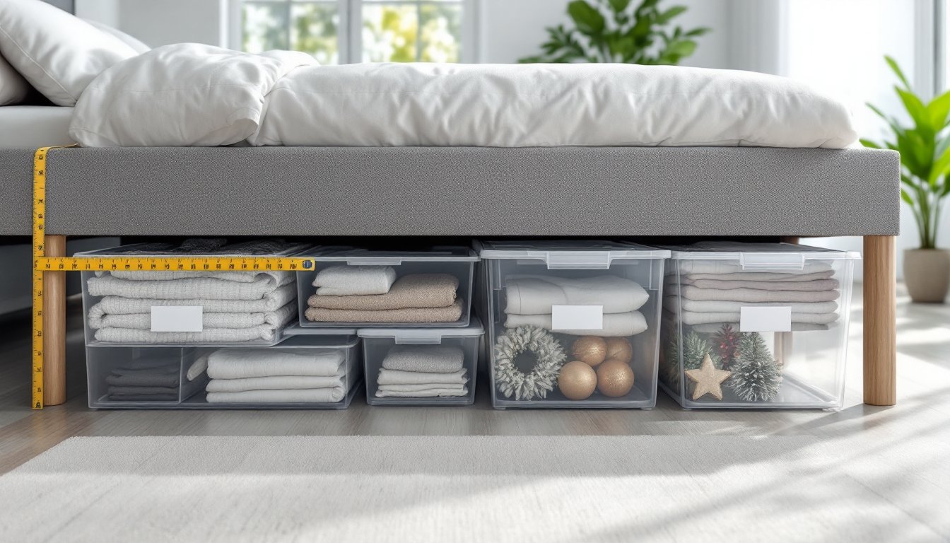 plastic under the bed storage bins