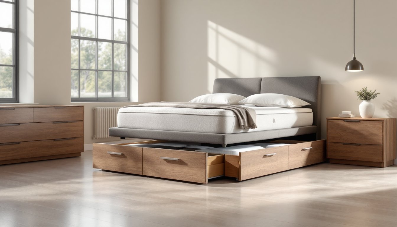 bed with under storage