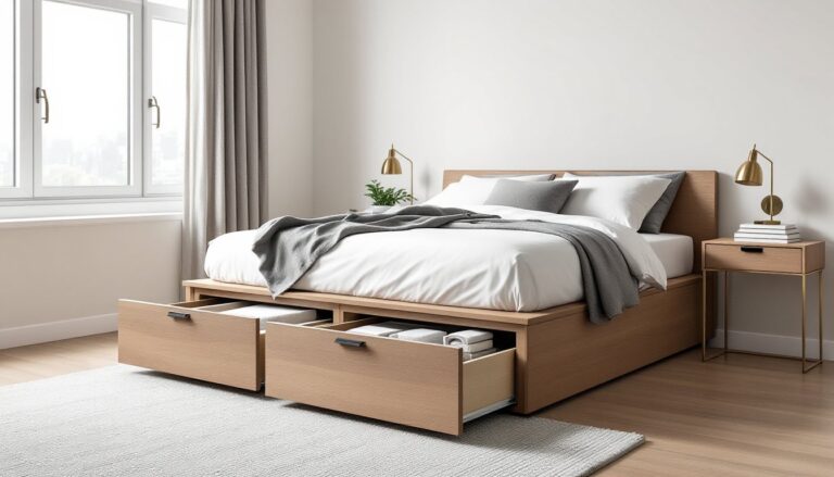 bed with under bed drawers