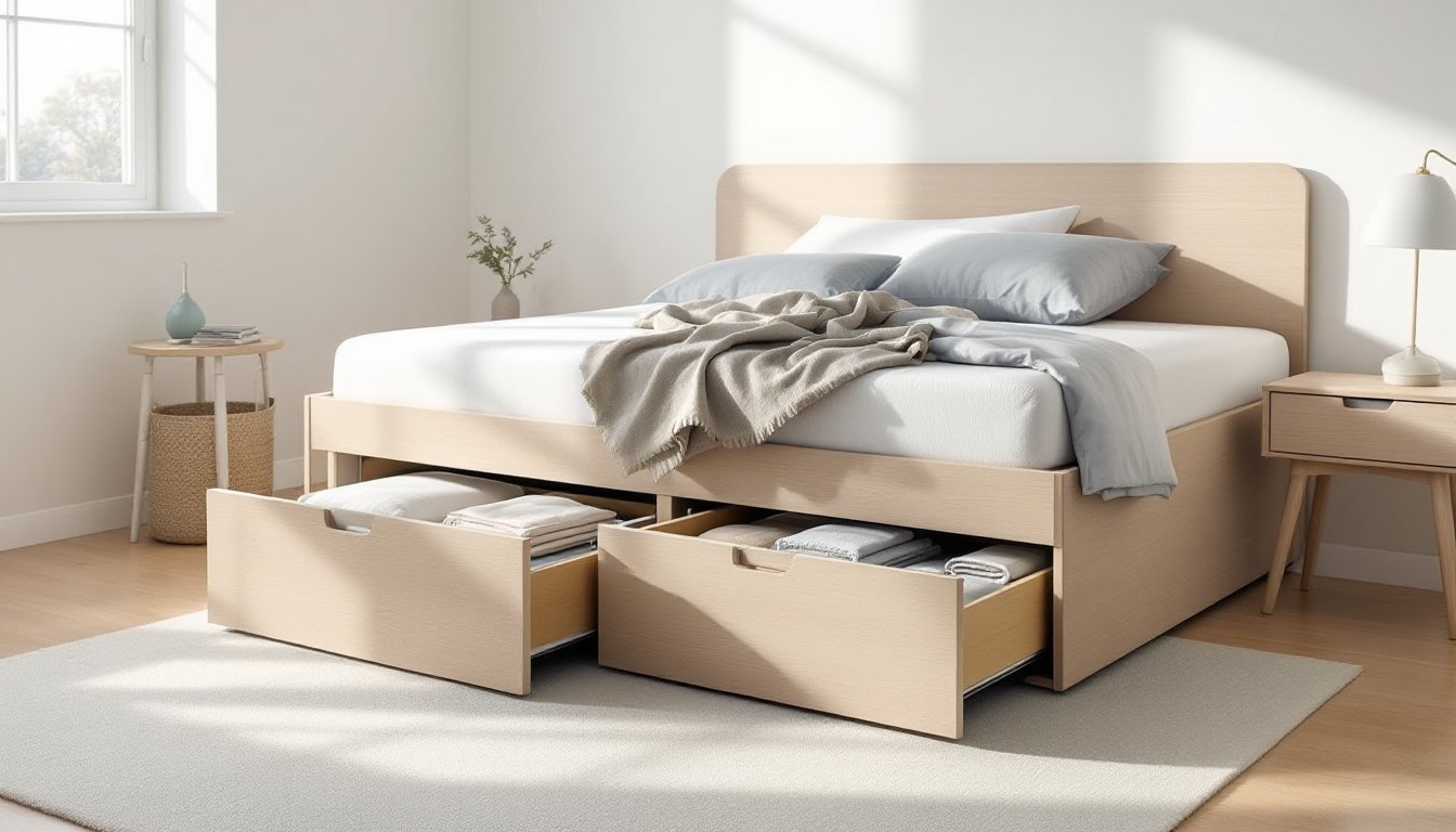 twin bed with under storage