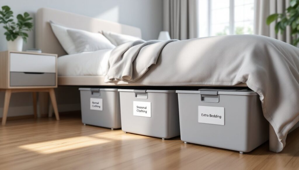 under bed bin storage